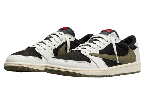 NIK.EE AIR JORDAN 1 LOW X TRAVIS SCOTT OLIVE GREEN SEMI UA