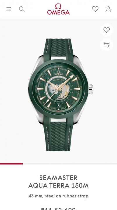 Omeg_a Seamaster Aqua Terra World Map Automatic