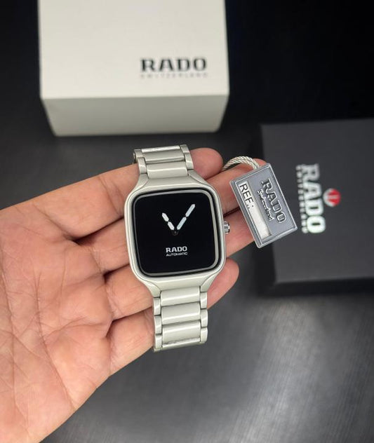 Monarch Square Dial Watch (silver black)