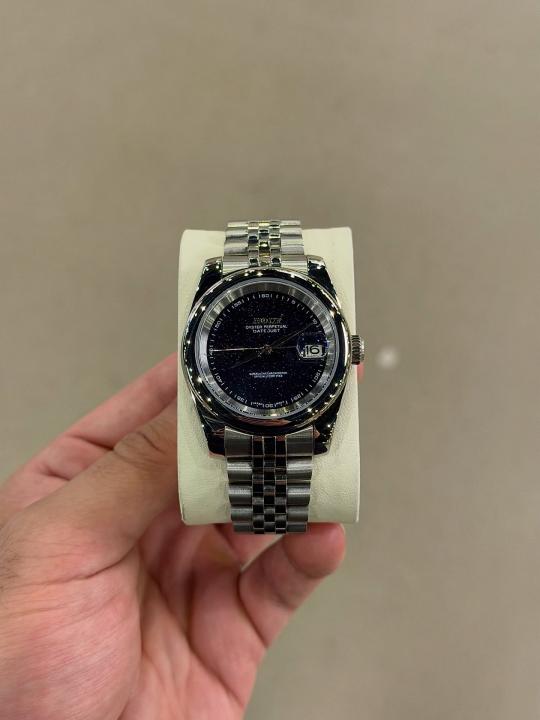 Luxury Oyster Perpetual Date Just Galaxy Black