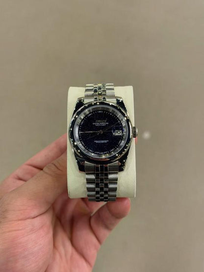 Luxury Oyster Perpetual Date Just Galaxy Black