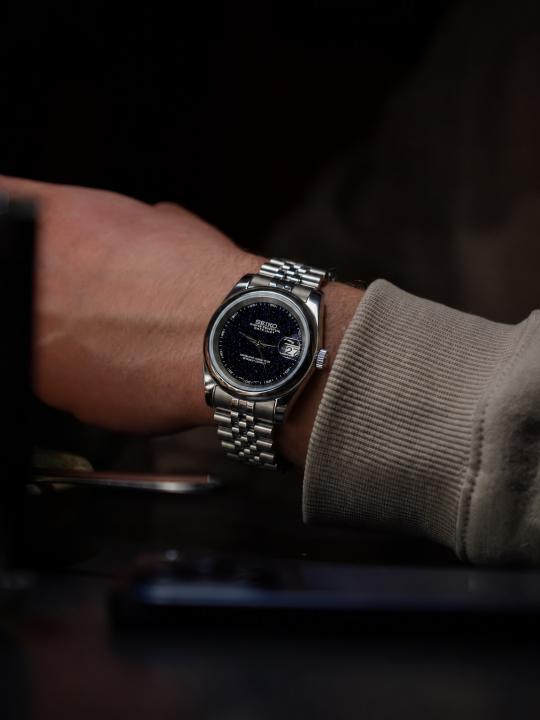 Luxury Oyster Perpetual Date Just Galaxy Black