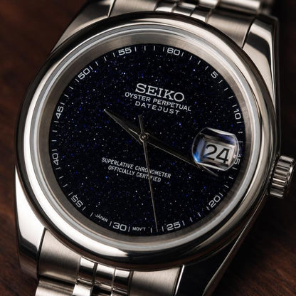 Luxury Oyster Perpetual Date Just Galaxy Black