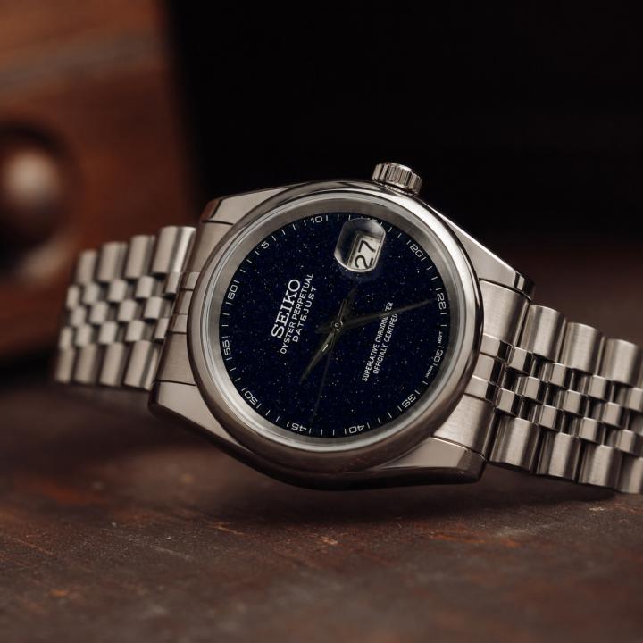 Luxury Oyster Perpetual Date Just Galaxy Black